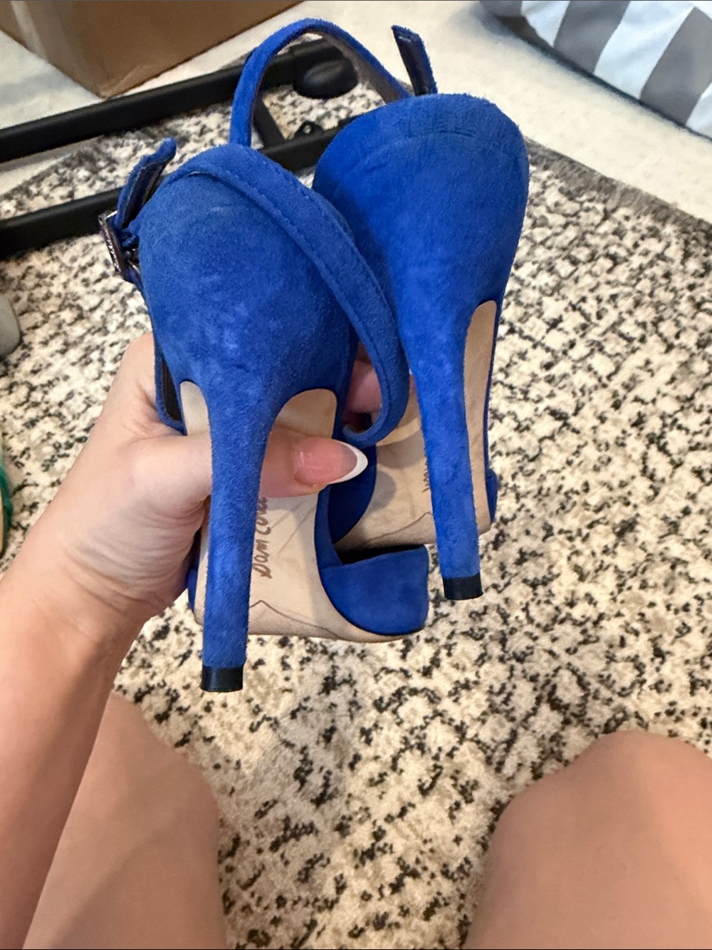 Sam Edelman Cobalt Blue Pointed Slingback Pumps - Picture 4 of 5